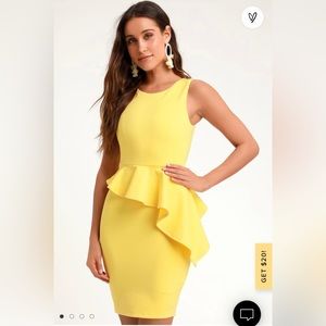 Lulus Here and Vow Sleeveless Ruffled Dress